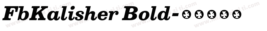 FbKalisher Bold字体转换